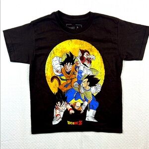 Dragon Ball Z Vegeta Ape Transformation Group Kids Black Crew Neck T-shirt Sz. S
